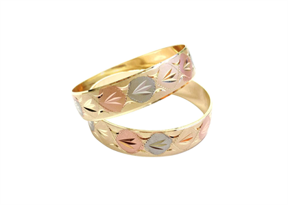 Three Tone Plated | Laser Bangles